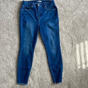 Good American Good Legs High Waist Frey Hem Blue 319 size 16